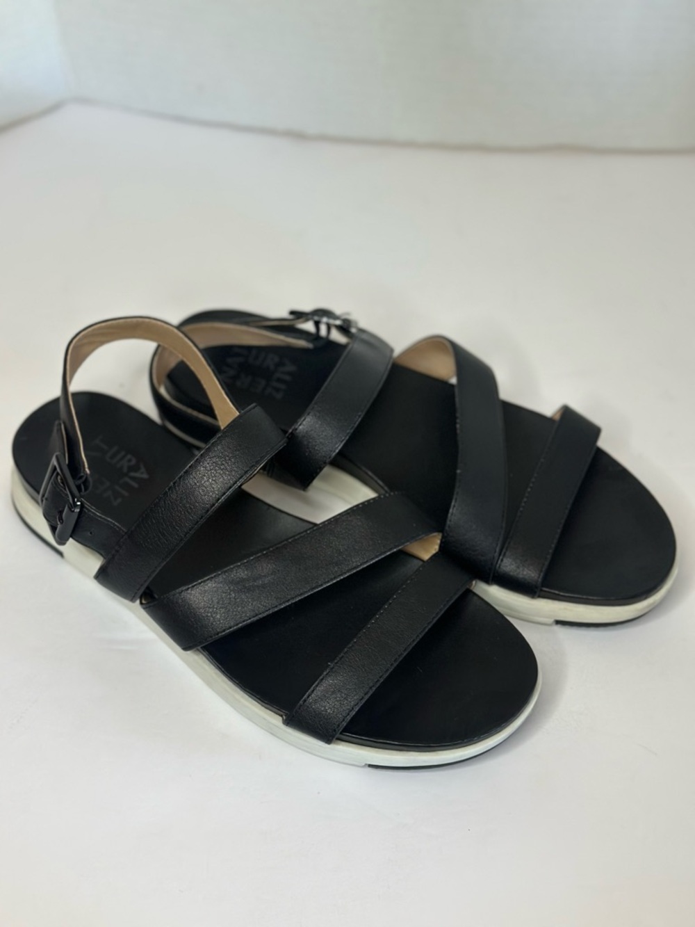 Naturalizer Andrea Black Straps Slingback Sandals size 7.5m